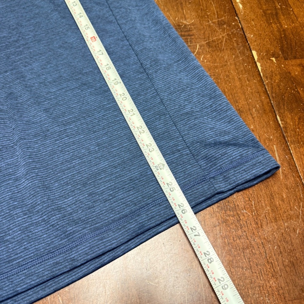 Vineyard Vines 1/4 Zip Mens M Blue On-The-Go Sankaty Micro Stripe Performance - Picture 10 of 12